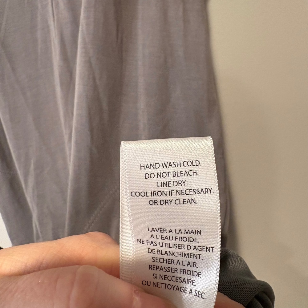 Splendid Collection Womens Modal Blend V-Neck Midi Dress Grey XS‎ NWT Minimal - Picture 6 of 7